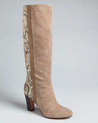 Suede from the front, snake-embossed from the back, these Rosegold boots channel '70s style in a right-now silhouette.