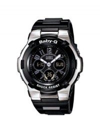 Casio Women's BGA110-1B2 Baby-G Shock Resistant Black Multi-Function Sport Watch