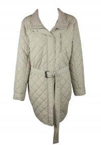 LAUREN Ralph Lauren Womens Plus Quilted Puffy Belted Jacket