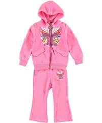 Coney Isle Forever Cool 2-Piece Sweatsuit (Sizes 2T - 4T) - pink, 2t