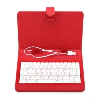 HDE® Hard Cover Case with Keyboard for 7 Tablet - Red