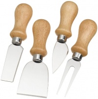 Prodyne K-4-W Cheese Knives with Polished Wood Handles , Set of 4