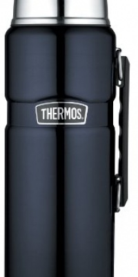 Thermos Stainless King 2-Liter/68-Ounce Beverage Bottle, Midnight Blue