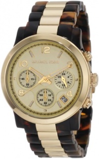 Michael Kors Women's MK5138 Tortoise and Gold Runway Watch