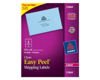 Avery Clear Easy Peel Shipping Labels for Laser Printers, 3.33 x 4 Inches, 60 Labels (15664)