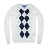 Tommy Hilfiger Men Fashion V-neck Argyle Sweater Pullover