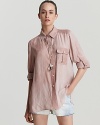 Elevate off-duty styles with a touch of femininity. This MARC BY MARC JACOBS button-down shirt is the natural choice when softness is a must and a tee just won't do.