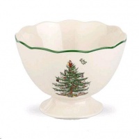 Spode Christmas Tree Sculpted Footed Bowl, 4.8-Inch