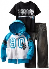 U.S. POLO ASSN. Boys 2-7 Jacket with Tee and Pant