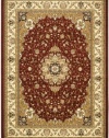 Safavieh Lyndhurst Collection LNH329C Red and Ivory Round Area Rug, 5-Feet 3-Inch