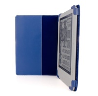 BLUE iPearl mCover Leather Folio Cover Case with built-in inner pocket for Amazon Kindle DX (Built-in 3G, 9.7 E Ink Display)