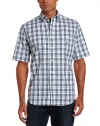 Nautica Men's Short Sleeve Plaid Button-Down Shirt