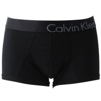 Calvin Klein Men's Bold Micro Low Rise Trunk, Black, Large