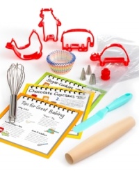 Stir the imagination of your little baker. Big creations are within reach with this fun and functional bake set, which includes everything your kid needs to make baked greats. Coming in a cute gift box, this is the perfect present for the baker in training.