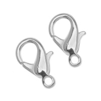 Beautiful Silver Plated Curved Lobster Clasps 10mm (10)