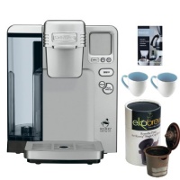 Cuisinart SS-700CH Single Serve Brewing System + Refillable K-Cup + 2-Piece 16 oz. Stoneware Coffee Mug in Baby Blue + Urnex Dezcal Home Activated Coffee/ Espresso Descaler