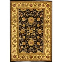 Safavieh Lyndhurst Collection LNH212A Black and Ivory Square Area Rug, 6-Feet Square