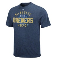 Milwaukee Brewers Indigo Bank on It Heathered T-Shirt