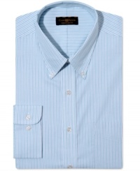 Streamline your life. With an easy-care shirt in a goes-with-anything striped pattern, Club Room nixes excess hassle.