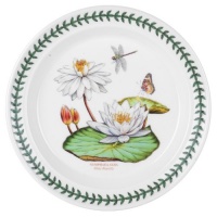 Portmeirion Exotic Botanic Garden Salad Plate with White Water Lily Motif