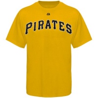 MLB Majestic Pittsburgh Pirates Wordmark T-Shirt - Gold