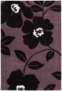 Nourison Citi Limits Lavender Floral 5-Feet by 7.6-Feet Polyacrylic Area Rug