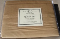 Fine 510 Linen 510 Thread Count Queen Sheets SET Mocha