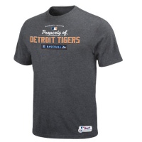 MLB Men's Detroit Tigers Property of Short Sleeve Basic Crew Neck Tee by Majestic