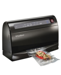 Keep food fresh and full of taste! Space-saving in design, this vacuum sealer locks air out with 2 different types of seals and 2 different speeds, extending the life of your meals and eliminating waste. 1-year warranty.