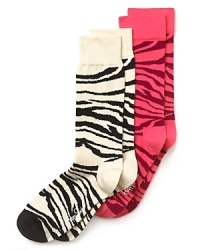 Zebra stripes enliven this Happy Socks crew style.