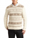 Perry Ellis Men's Long Sleeve Fair CDesign Crew Neck Sweater