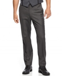 Make a bold statement with your style in the boardroom wearing these flat front pants from INC International Concepts.