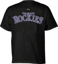 Colorado Rockies Black Wordmark Logo T-Shirt