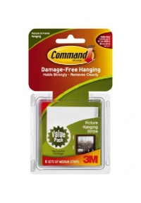 Command Medium Picture-Hanging Strips, 6-Strip