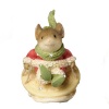 Enesco Heart of Christmas Mouse on Button Sled Figurine, 2.17-Inch