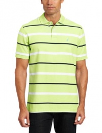 Nautica Men's Pique Striped Deck Polo