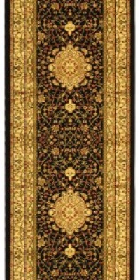 Area Rug 2x12 Runner Traditional Black - Creme Color - Safavieh Lyndhurst Rug from RugPal