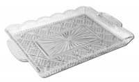 Godinger Dublin 14 by 11-Inch Crystal Rectangular Serving Tray