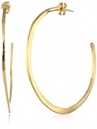 gorjana Arc Hoops Large High Shine Gold-Plated Earrings