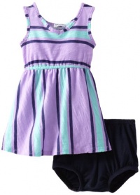 Splendid Littles Baby-Girls Newborn Santorini Stripe Dress and Bloomer, Grapesicle, 6-12 Months