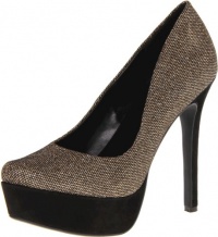 Jessica Simpson Women's Waleo Platform Pump,Platinum Glitter Mesh,8 M US