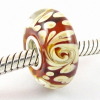 .925 Stamped Inside Sterling Silver Core Murano Glass Bead Fits Pandora Chamilia Biagi Trollbeads Bracelets