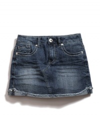 Guess Ridgemont Denim Scooter Skirt (Sizes 7 - 16) - medium stone, 8