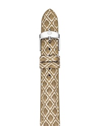 Michele takes the gold with this leather watch strap. Designed to update your favorite watch, it's interchangeable with heads from the brand's much-coveted collection.