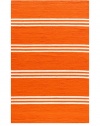 Veranda Collection Color Rug, Tangerine, 3' 9 x 5' 9