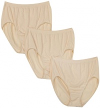 Bali Women's 3-Pack Damask Microfiber Full Brief Panty