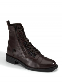 Utility style cap-toe handmade from Italian leather, with lace-up detailing and long, dual zippers.Italian leather upper Lace up and zip closure Leather lining Padded insole Italian leather sole Imported