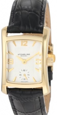 Stuhrling Original Women's 145L.12352 Classic Gatsby Swiss Quartz Gold Tone Leather Watch