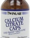 Twinlab Calcium Citrate Caps Plus Magnesium, 250 Capsules (Pack of 2)