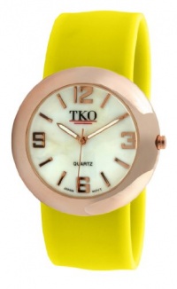 TKO ORLOGI Women's TK614-RYL Rose Gold Slap Metal Yellow Watch